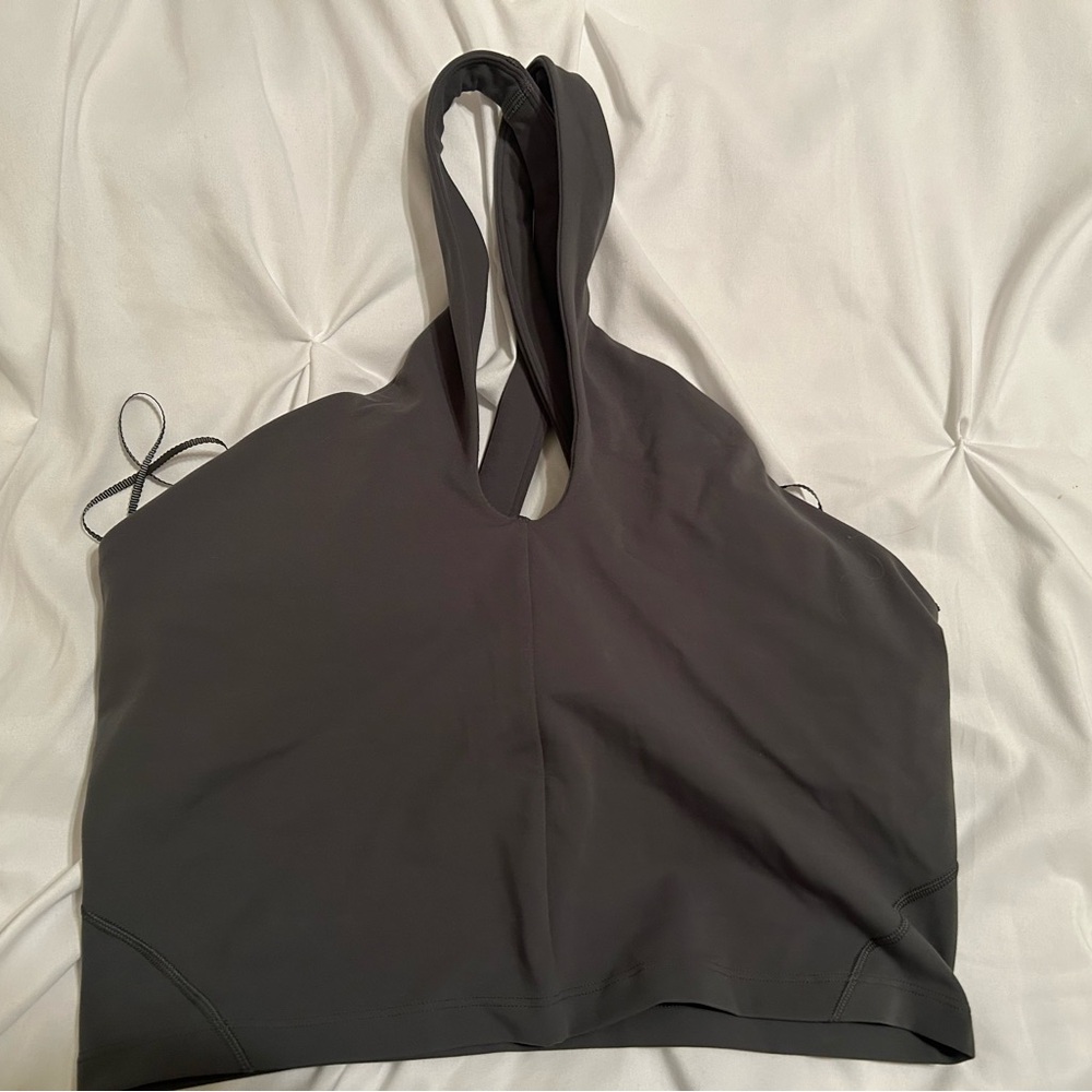 Lululemon tank top/bra olive color size 10